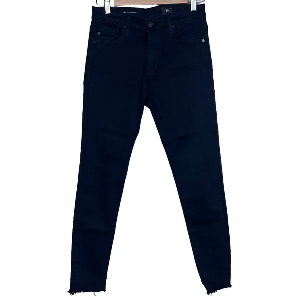 AG Adriano Goldschmied The Farrah High Rise Skinny Ankle Jeans Black 27